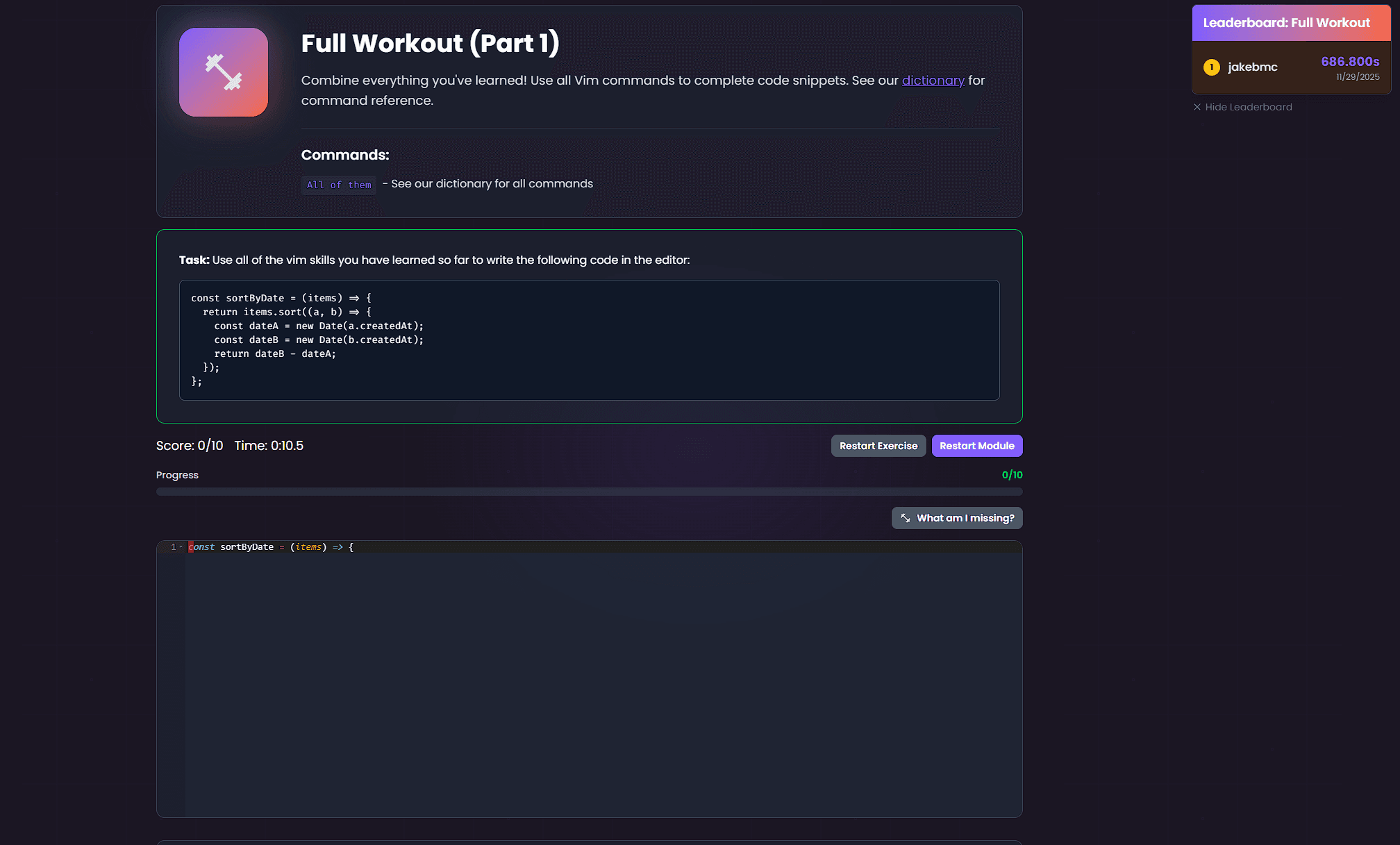 Full Workout (Part 1) - New Module!